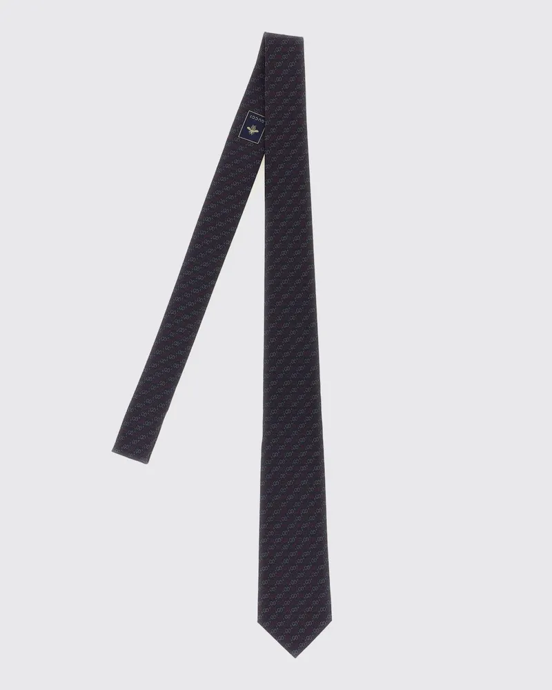 Gucci Seidenkrawatte mit GG Monogramm Blau