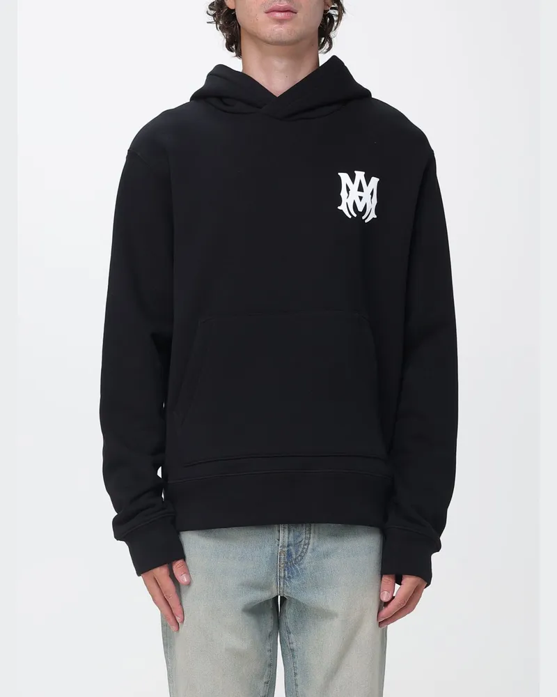 Amiri Baumwoll-Hoodie mit Kontrastlogo von Schwarz