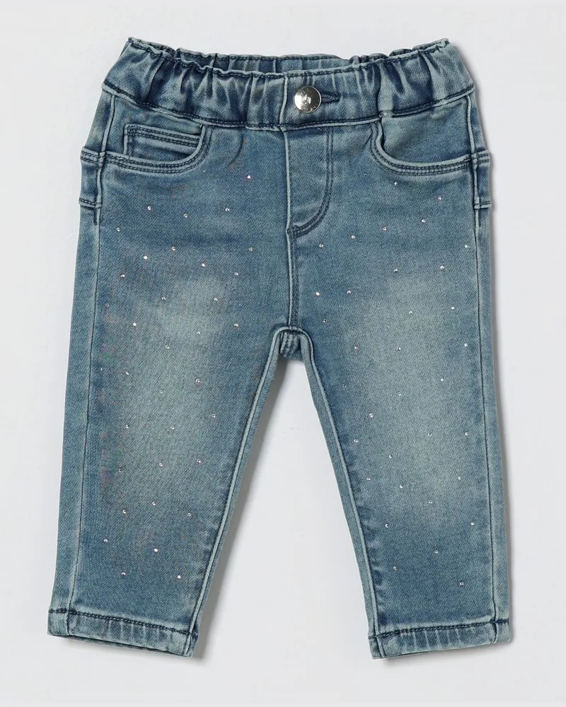 Liu Jo Slim Fit Jeans aus Denim mit Strasssteinen Hellblau