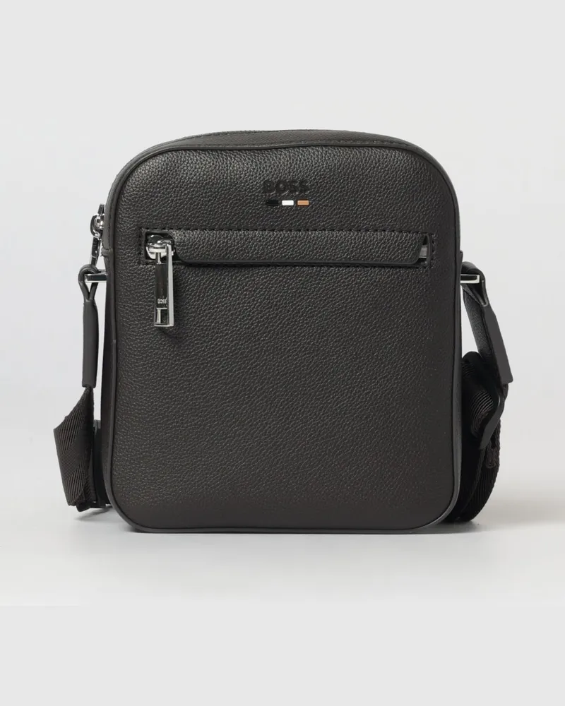 HUGO BOSS Tasche aus genarbtem Kunstleder Dark