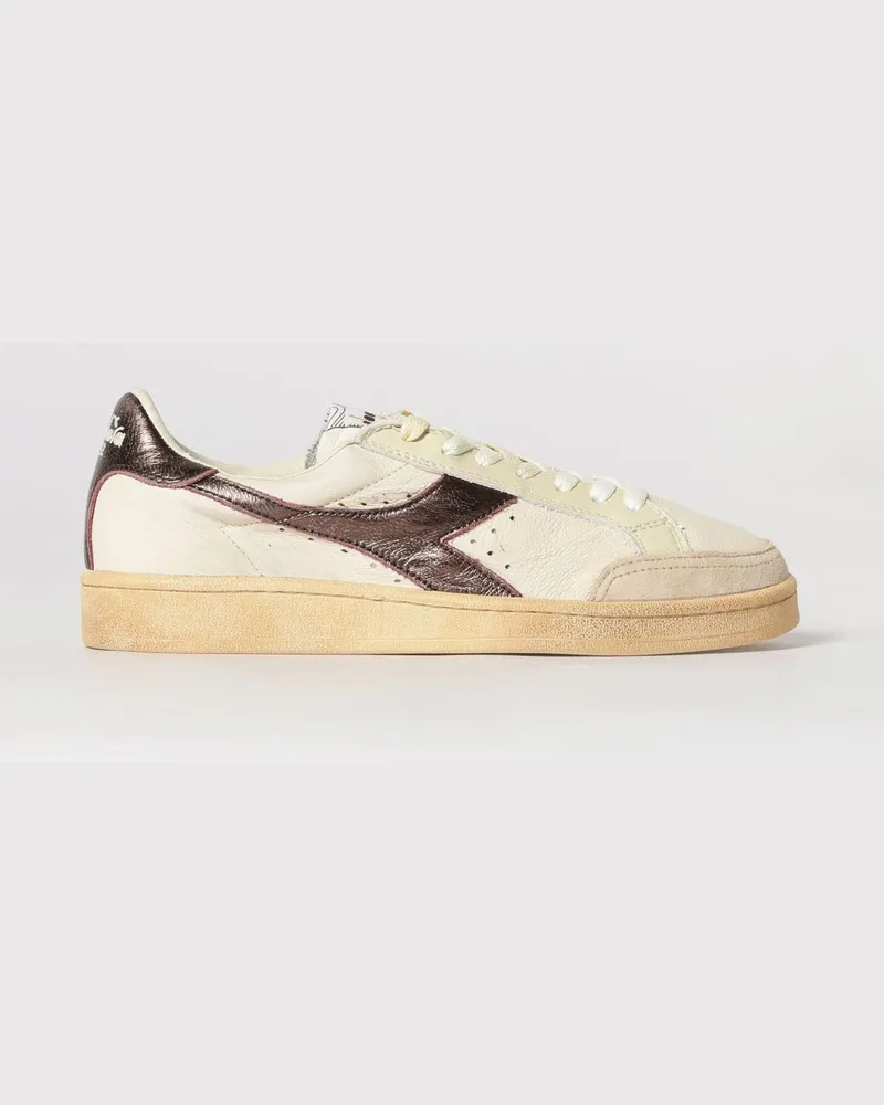 Diadora Prestige Aged Italia Sneakers aus gealtertem Leder Burgunderrot