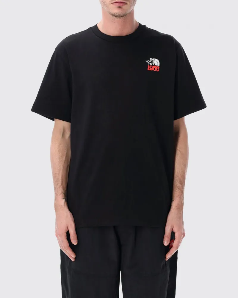 The North Face Baumwoll-T-Shirt mit Logo Schwarz