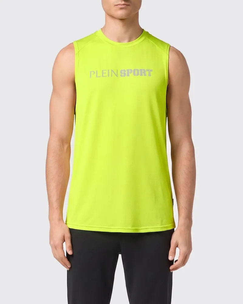 Philipp Plein Bedrucktes Polyester-Tanktop Gelb