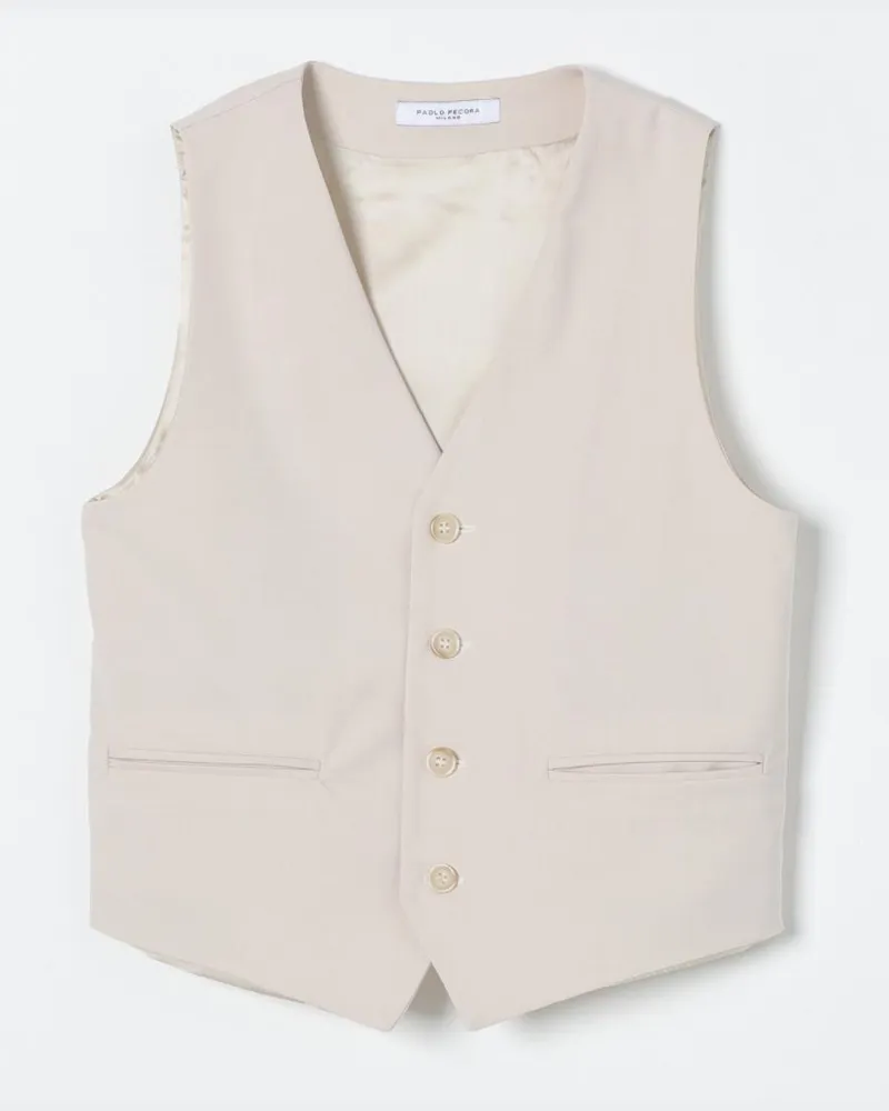 Paolo Pecora Milano Gilet kinder Beige