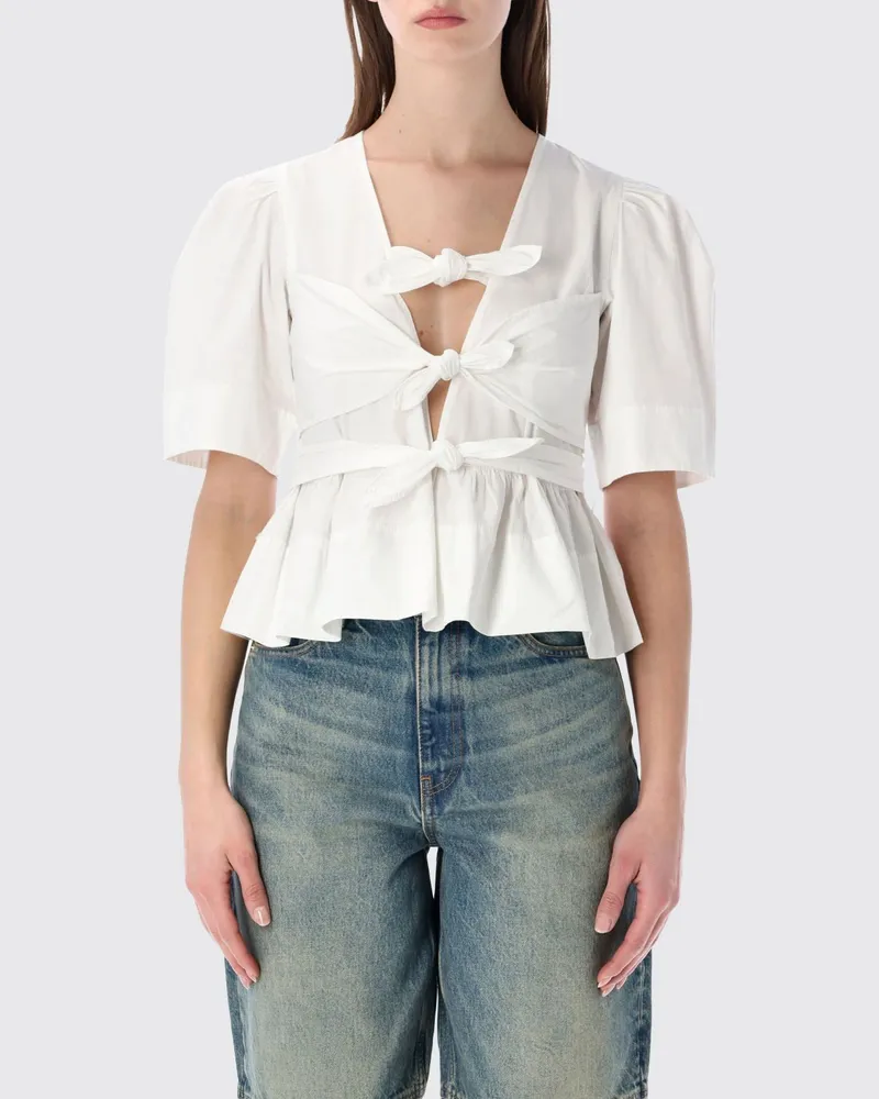 Ganni Top damen Weiß