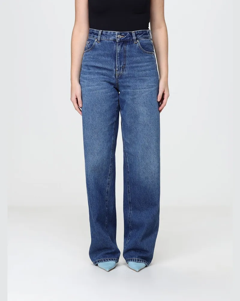 Victoria Beckham High-Waist Wide-Leg Jeans aus Baumwolldenim Blau