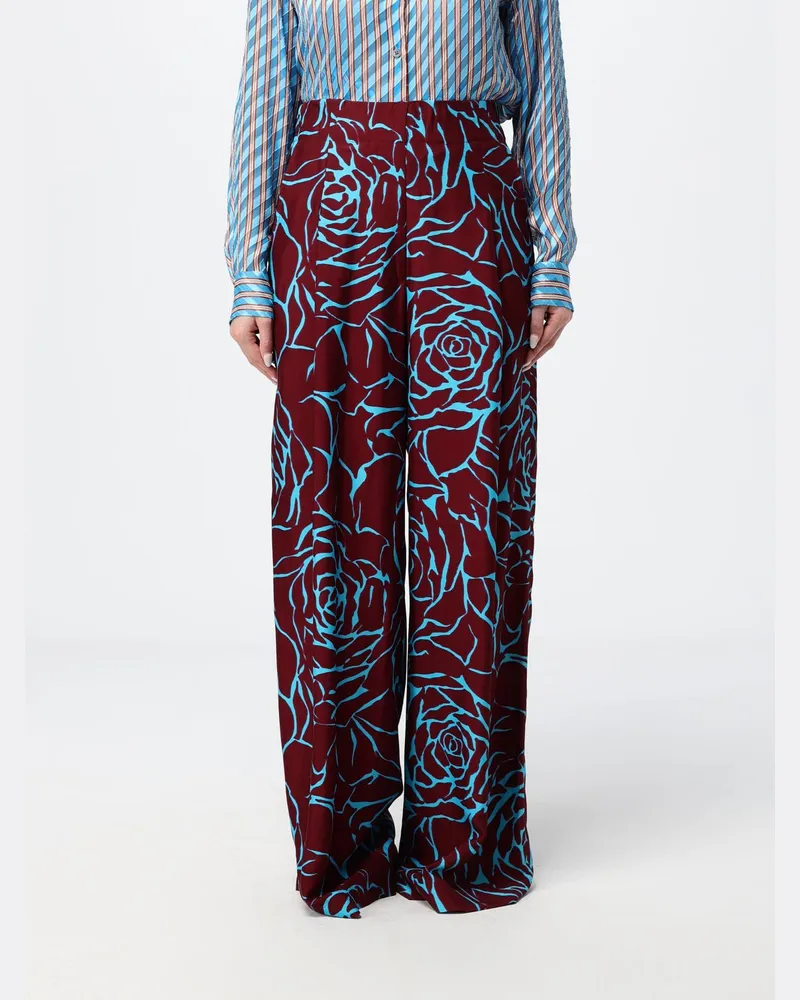 Dries van Noten Hose damen Burgunderrot