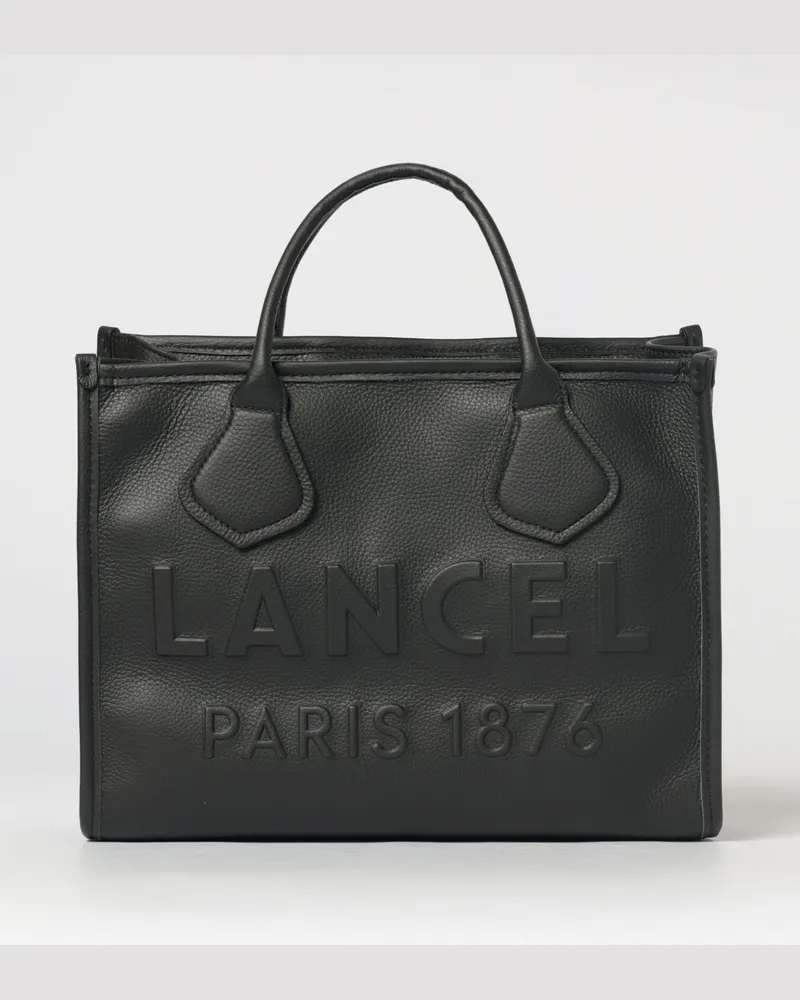 Lancel Jour Tasche aus genarbtem Leder Schwarz