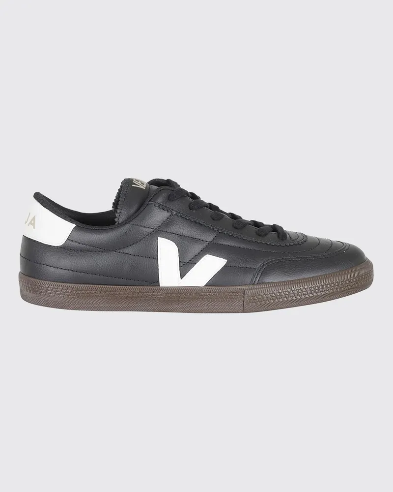 VEJA Gesteppte Panenka Low-Top-Sneakers aus O.T.-Leder Schwarz