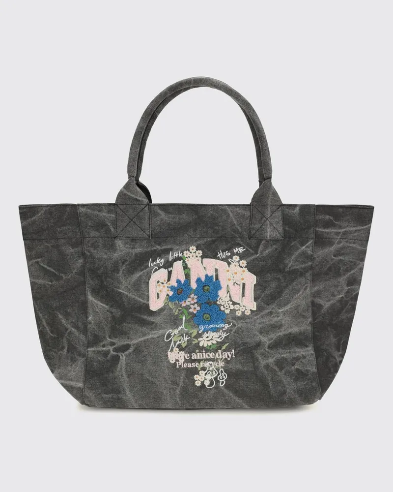 Ganni Schultertasche damen Charcoal