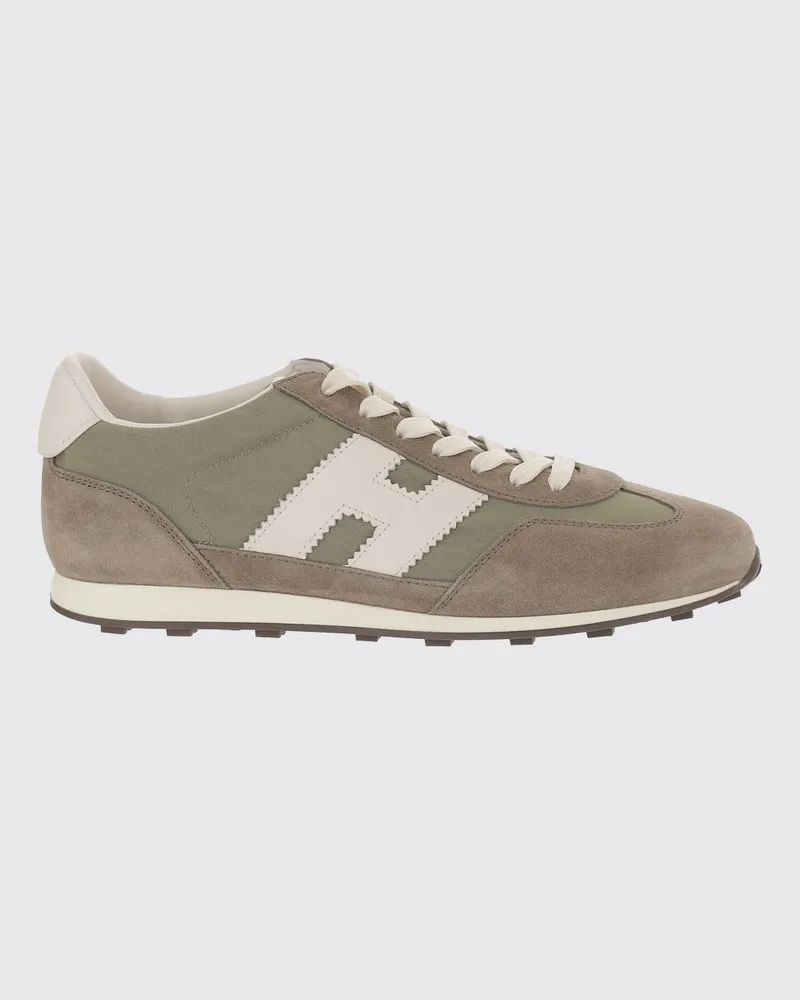 Hogan Athletic Sneaker aus Leder und Mesh mit gezahnter Sohle Grün