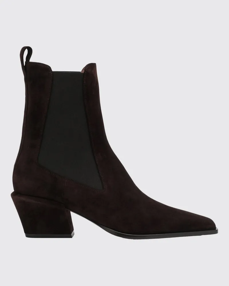 Paris Texas Bettina Western-Chelsea-Boots aus Veloursleder mit mittelhohem Absatz Braun