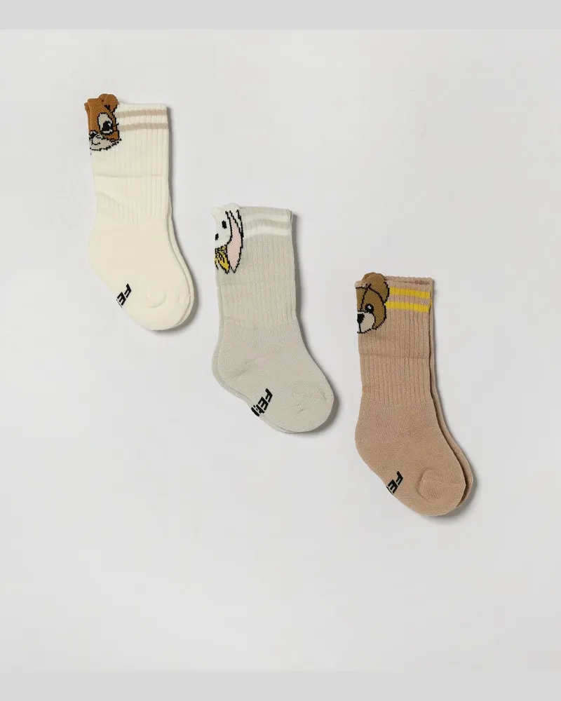 Fendi Socken für Neugeborene aus Baumwollmischung mit Allover-Print Bunt