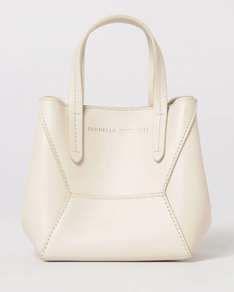 Brunello Cucinelli Schultertasche damen Ivory