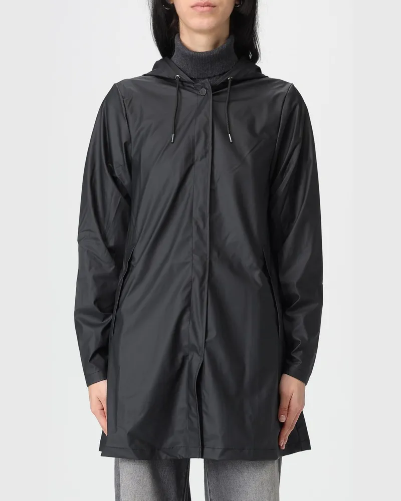 RAINS Jacke damen Schwarz