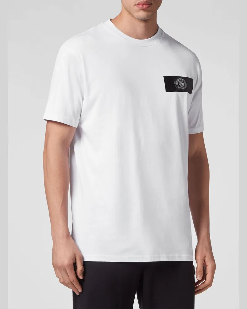 Philipp Plein Jersey-T-Shirt mit Logo-Print hinten Weiss