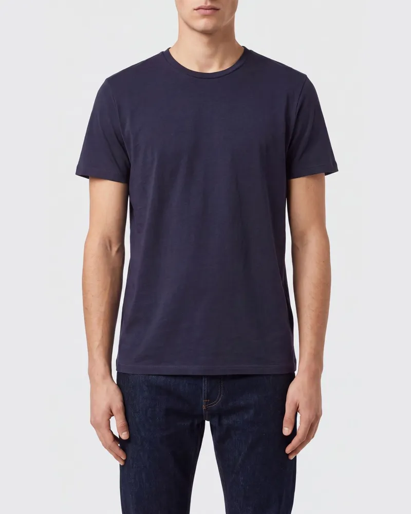 Diesel Slim Fit Rundhals-T-Shirt aus Baumwoll-Lyocell-Mischung Schwarz