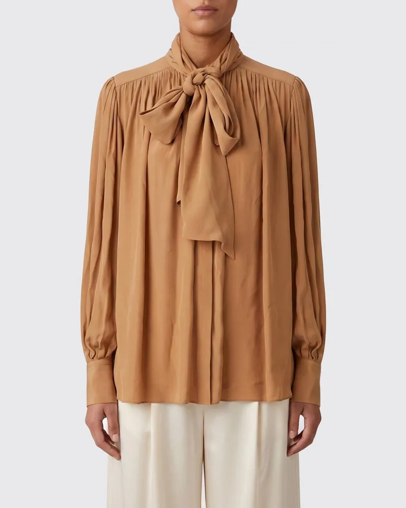 KHAITE Hemdbluse damen Ocker