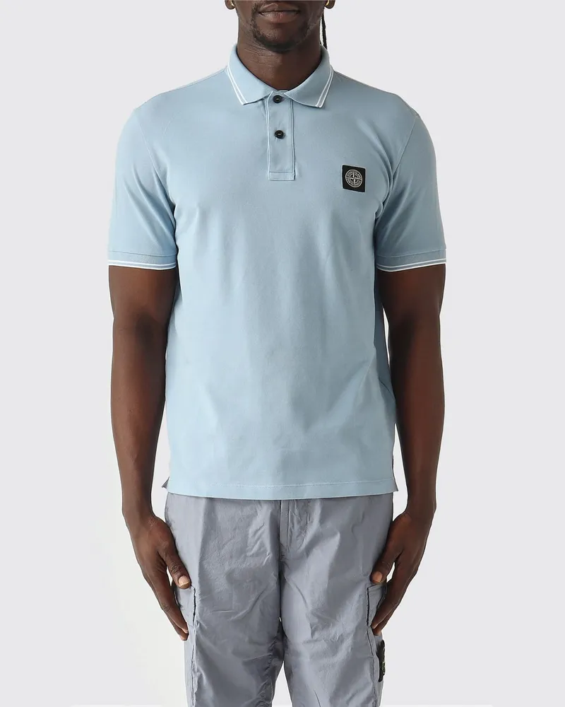 Stone Island Polo herren Hellblau