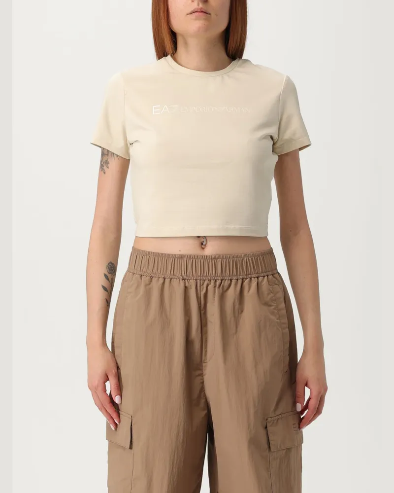 EA7 T-shirt damen Milch