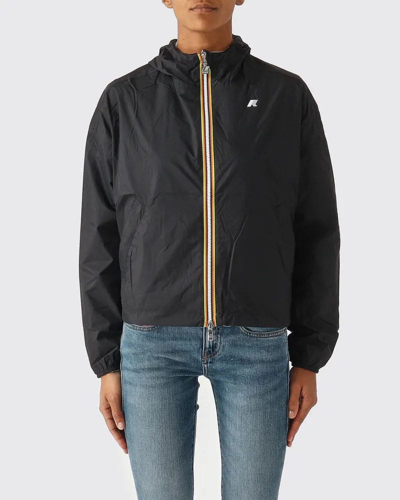 K-Way Laurette Plus Reversible Nylon-Windjacke Schwarz