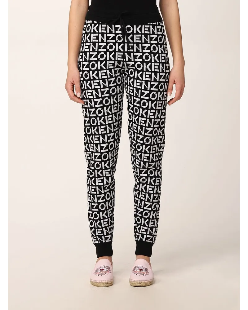 Kenzo Damen Hose Schwarz