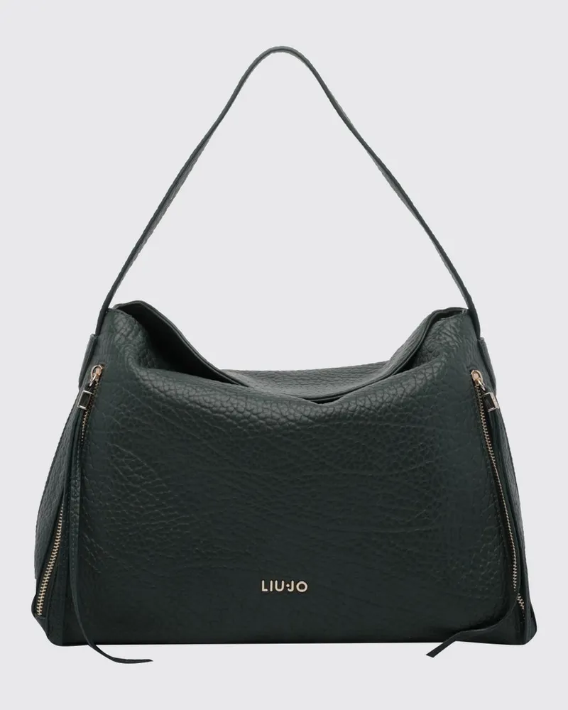 Liu Jo Schultertasche aus genarbtem Kunstleder mit Klappverschluss Grün