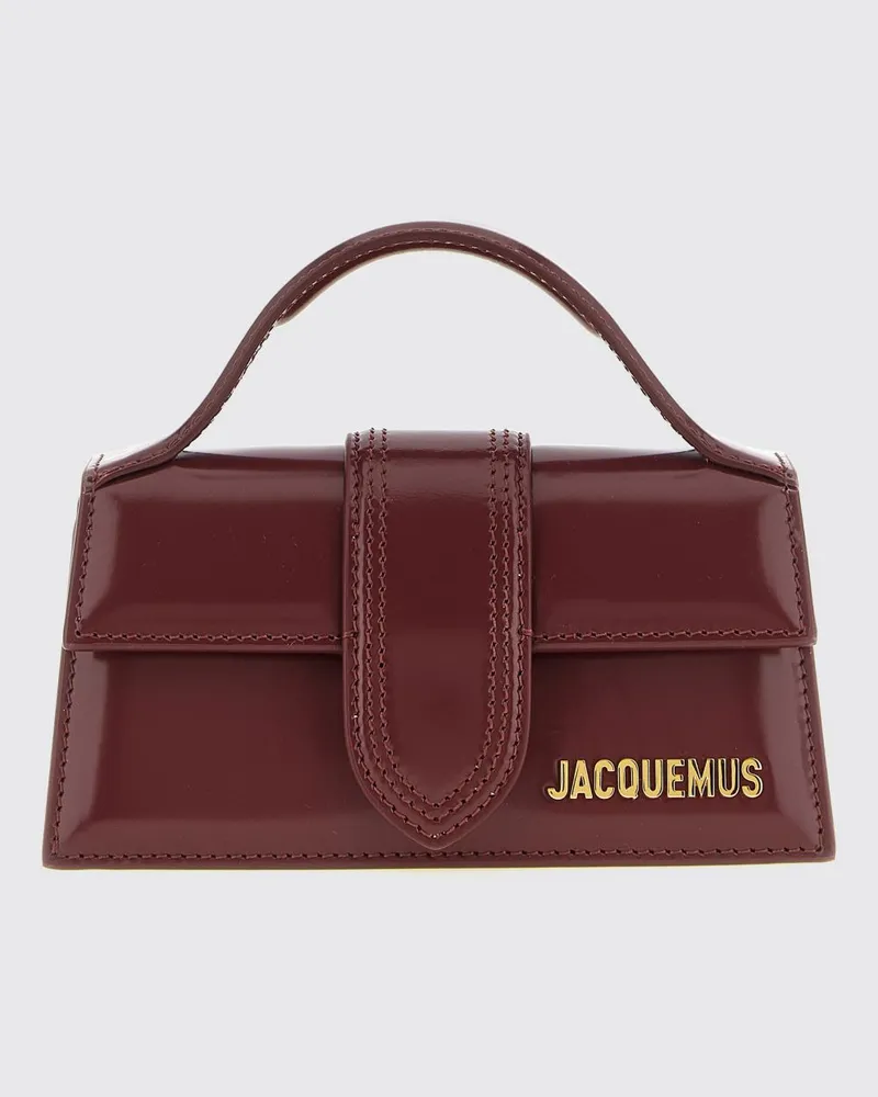 Jacquemus Bambino Mini-Handtasche aus Kalbsleder mit abnehmbarem Riemen Burgunderrot