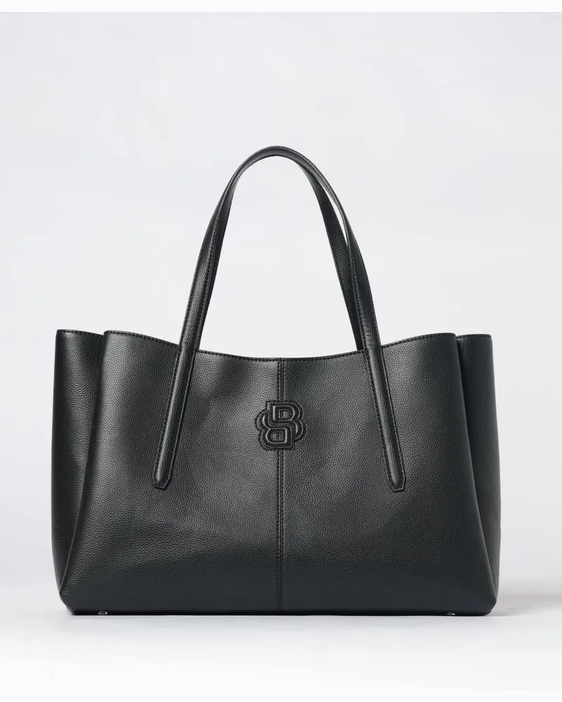 HUGO BOSS Tasche aus genarbtem Kunstleder Schwarz
