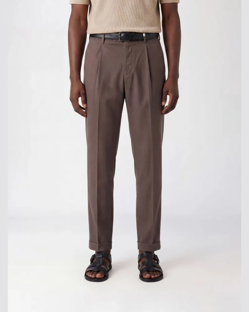 MYTHS Slim Fit Wolle Fresco Hose Dark