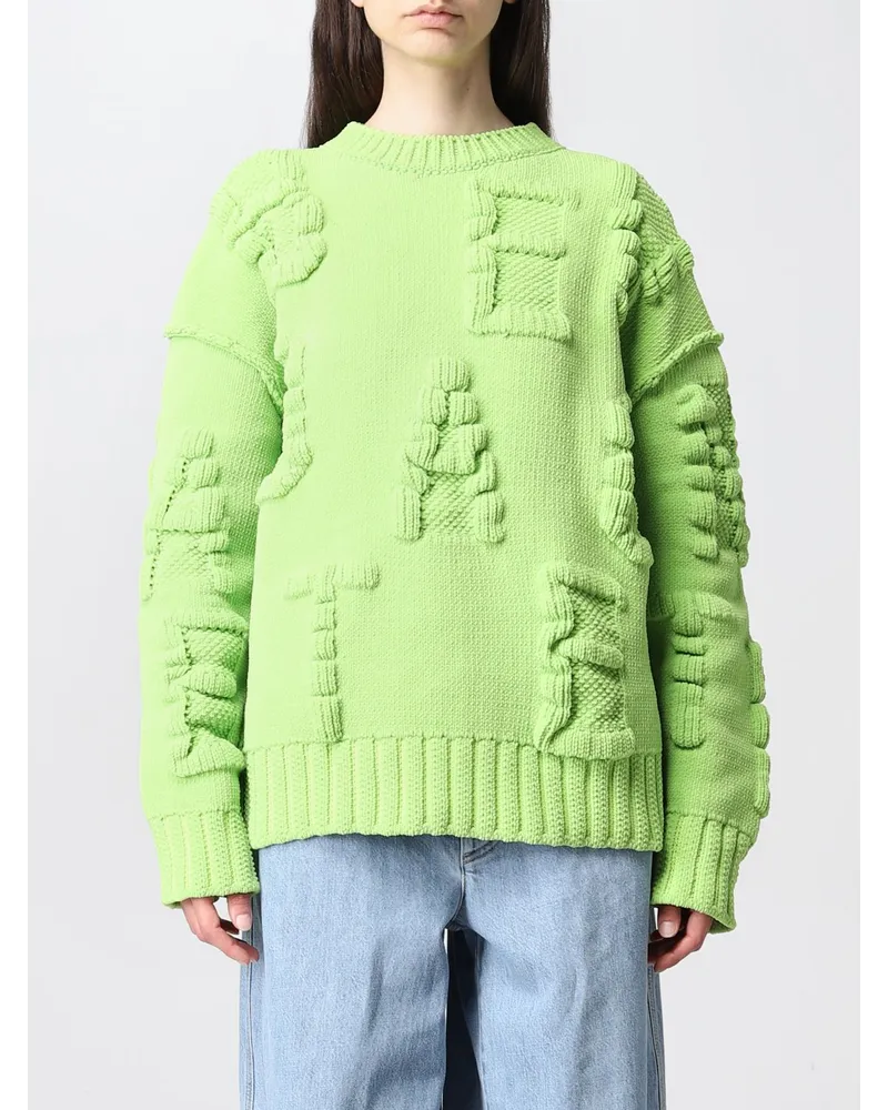 Bottega Veneta Pullover aus Nylon mit Logo Grün
