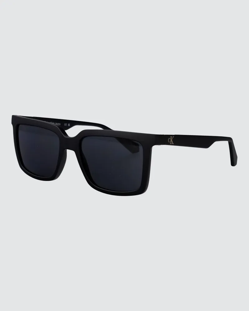 Calvin Klein Piloten-Sonnenbrille aus Acetat mit Monogramm Schwarz