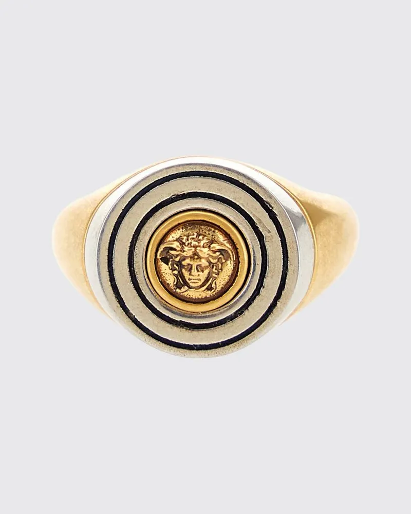 Versace Orbit Ring aus goldfarbenem Messing mit ikonischem Medusa-Kopf-Detail Gold