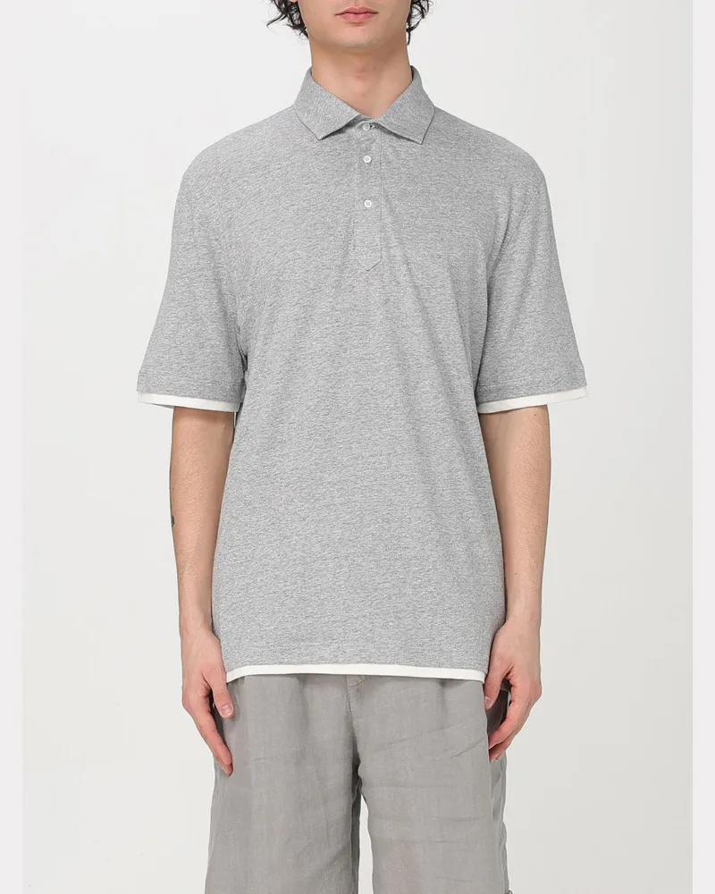 Brunello Cucinelli Polo herren Grau