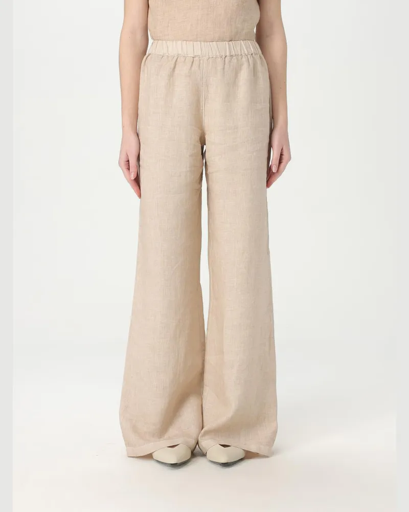 120% Lino Hose damen Beige