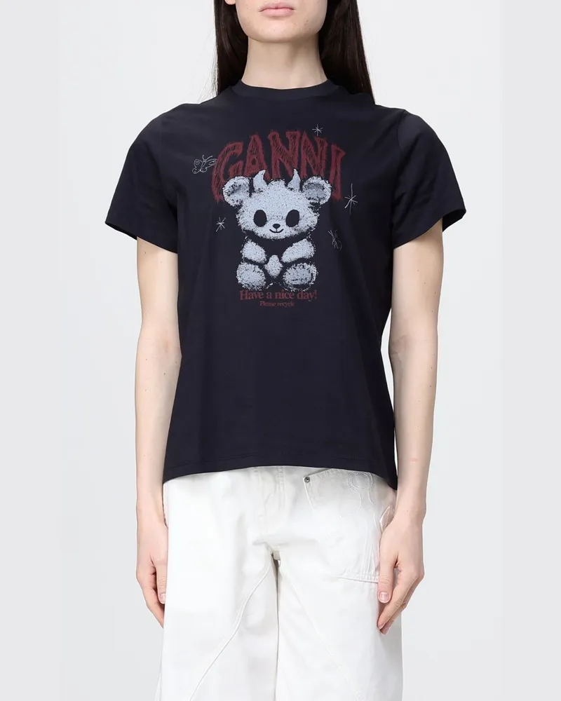 Ganni T-shirt damen Schwarz