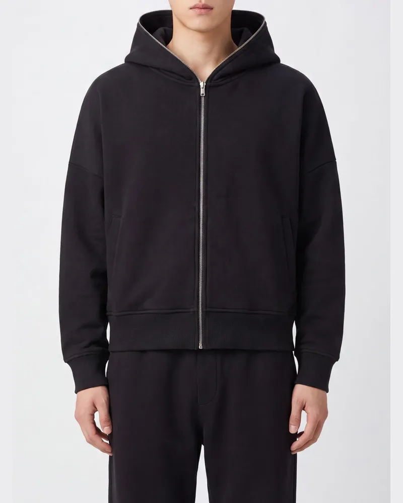 Entire Studios Baumwoll-Kapuzenpullover Schwarz
