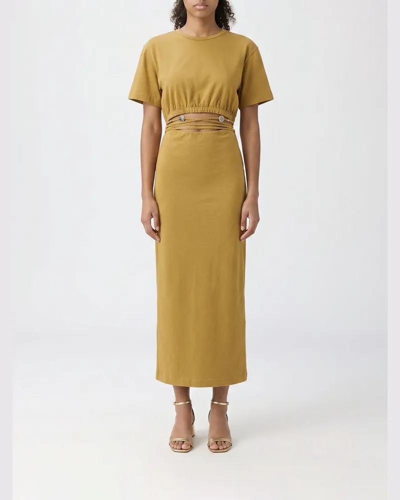 Pinko Midi-Kleid aus Baumwolle Bronze