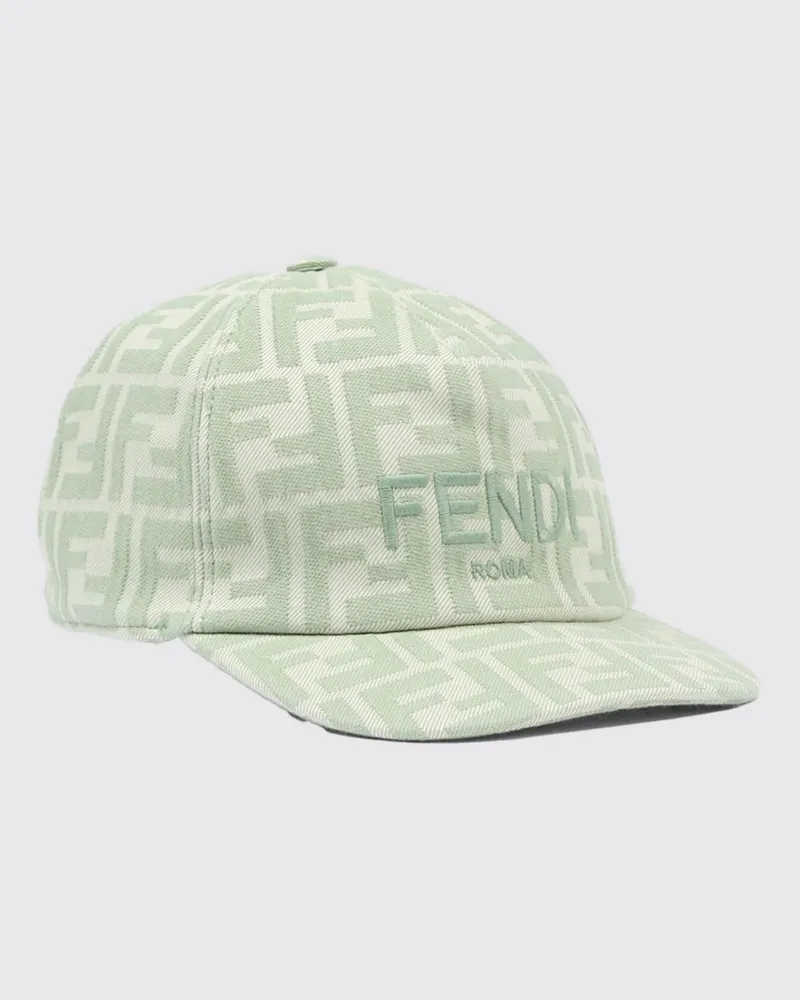 Fendi FF Baumwoll-Twill-Hut mit Jacquard-Monogramm Grün