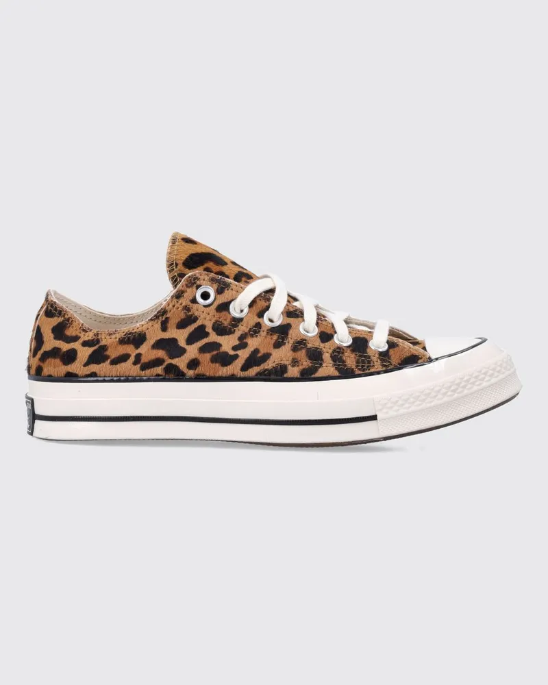 Converse Low-Top-Sneaker Chuck 70 Ox aus Ponyfell mit Animal-Print Braun