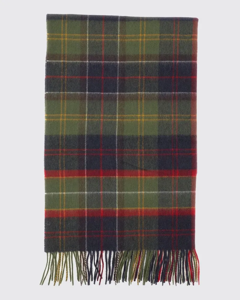 Barbour Tartan-Wollschal mit Fransensaum Bunt