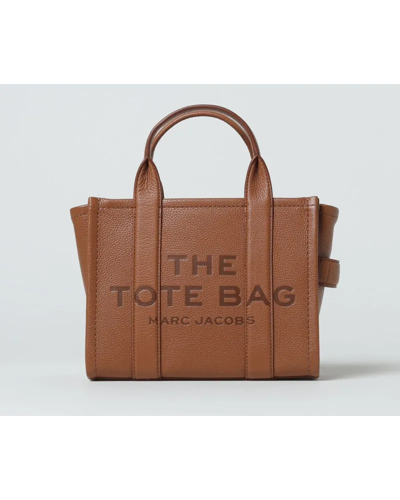 Marc Jacobs The Small Tote Bag aus genarbtem Leder Braun