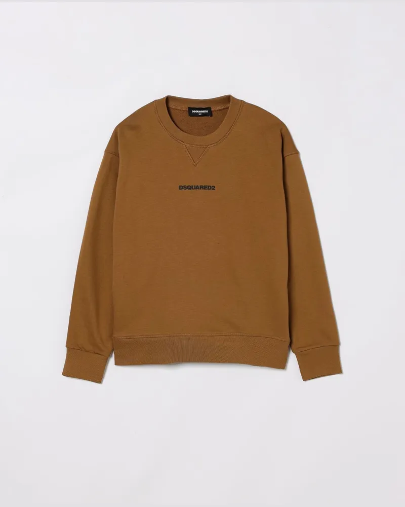 Dsquared2 Baumwoll-Rundhals-Sweatshirt Beige