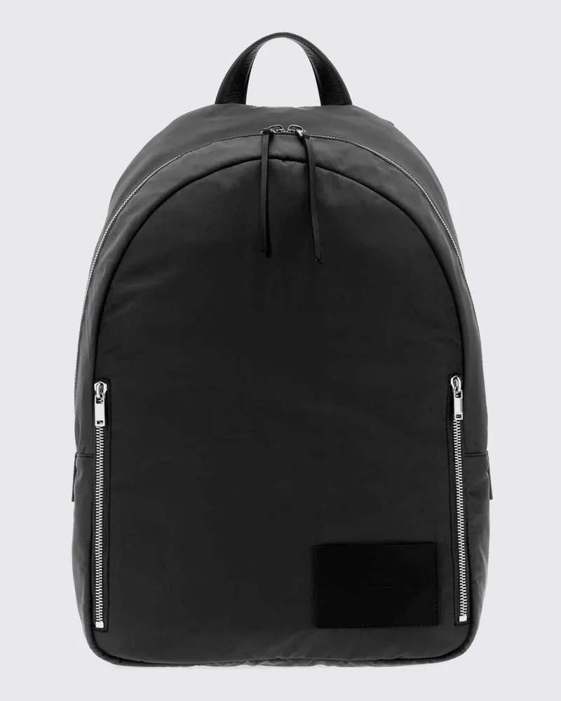 Jil Sander Nylon-Rucksack mit appliziertem Logo und verstellbaren Trägern Schwarz