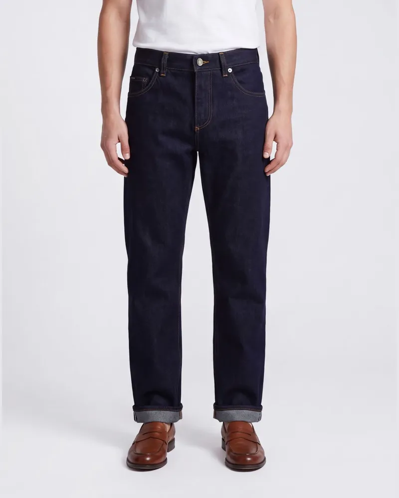 Dolce & Gabbana DOLCE  GABBANA Regular Fit Straight-Jeans Dolce & Gabbana aus schwarzem Baumwolldenim Blau
