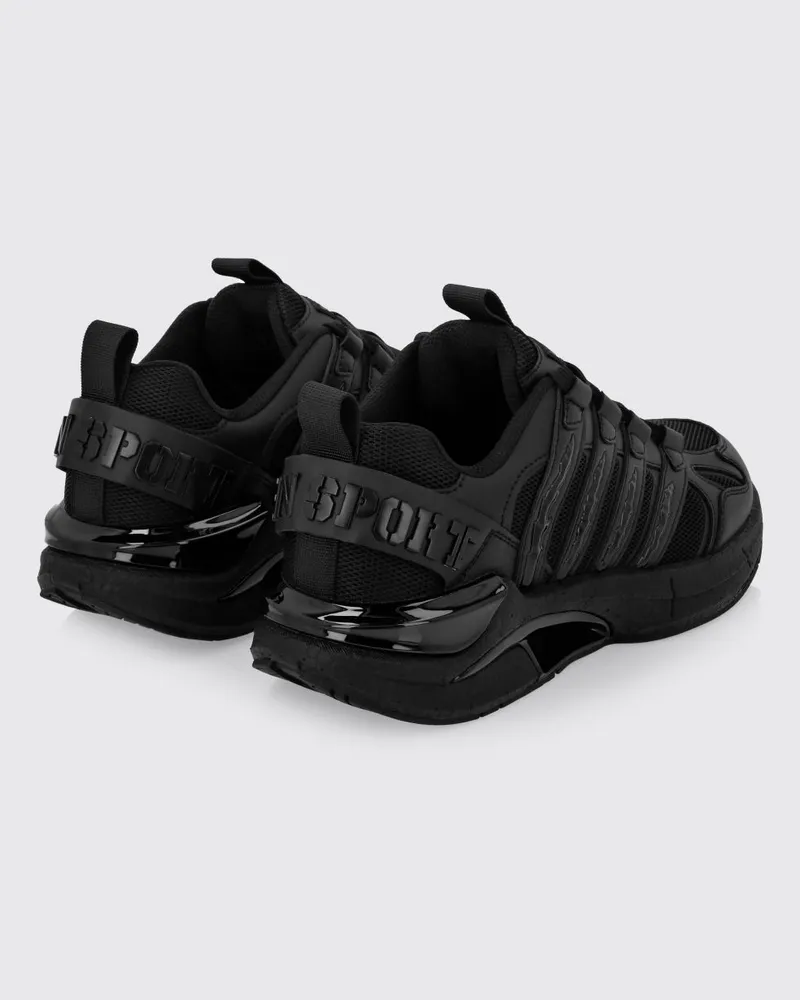 Philipp Plein Sneakers aus Leder und Mesh Schwarz