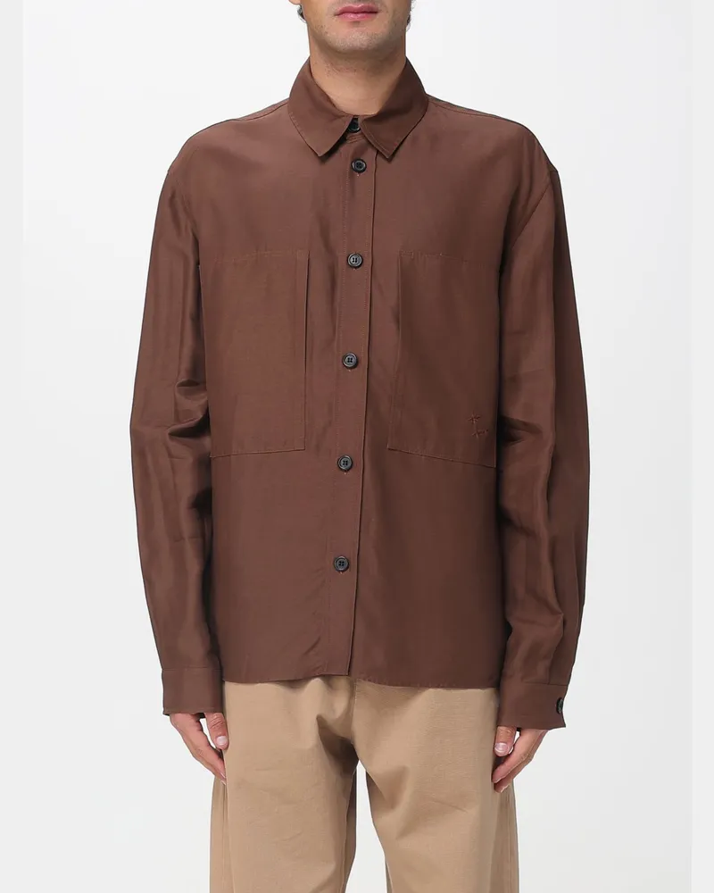 Laneus Hemd herren Braun