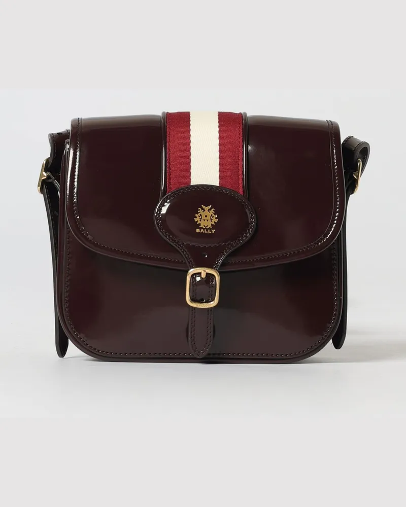 Bally Schultertasche damen Burgunderrot