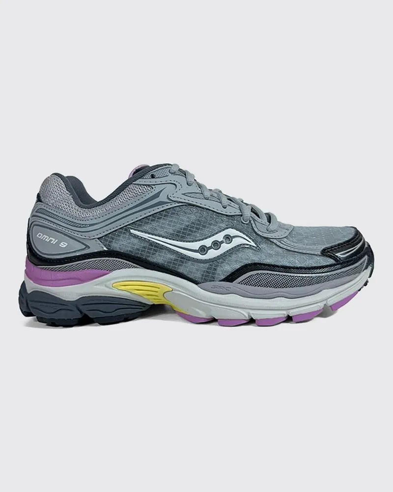 Saucony ProGrid Omni 9 Low-Top-Sneaker aus Mesh und Synthetik Schwarz