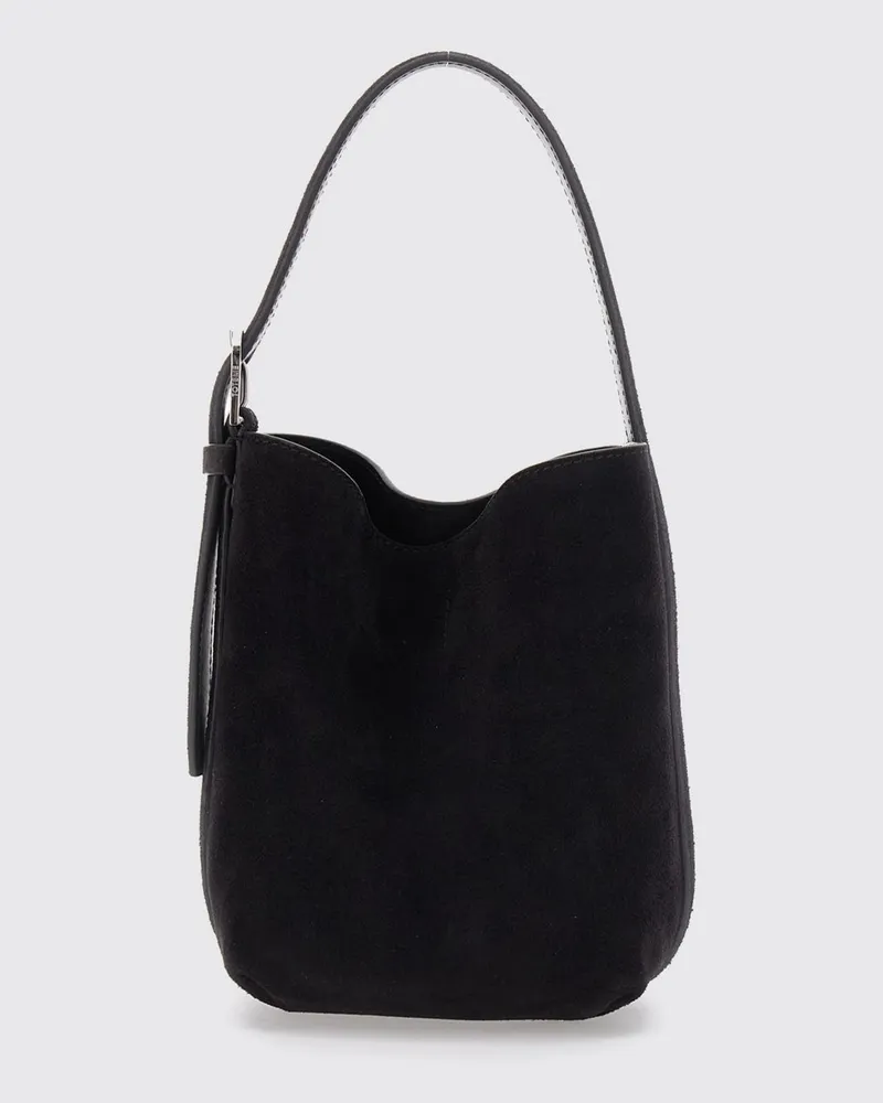 Totême Mini-Handtasche aus Velours-Kalbsleder mit verstellbarem Henkel Braun